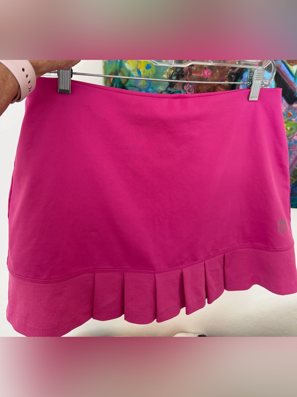 K-Swiss Pink Sporty Skort Tennis/Golf/ Pickleball Size M Pleated Hem